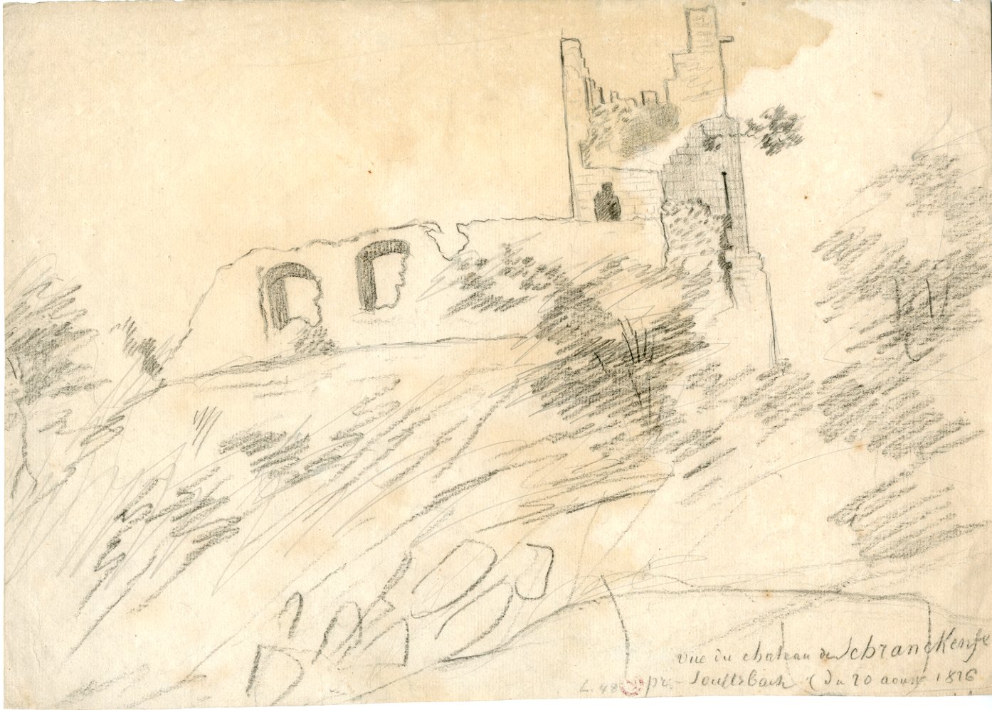 VUE D'ALSACE : CHATEAU DE SCHRANCKENFELS_0